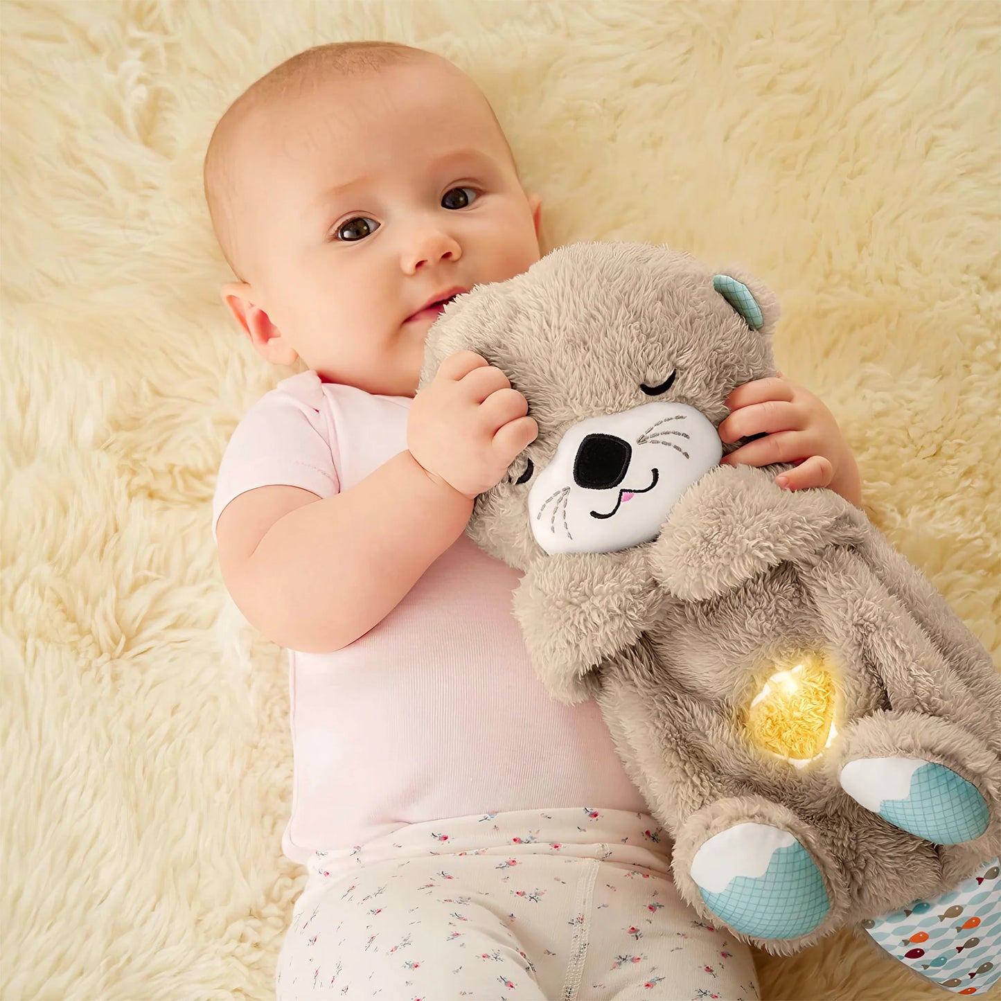 Music Otter Education of Sound and Light Soothing Sound Sleep Otter Baby Put to Sleep Music Breathing Teddy Bear