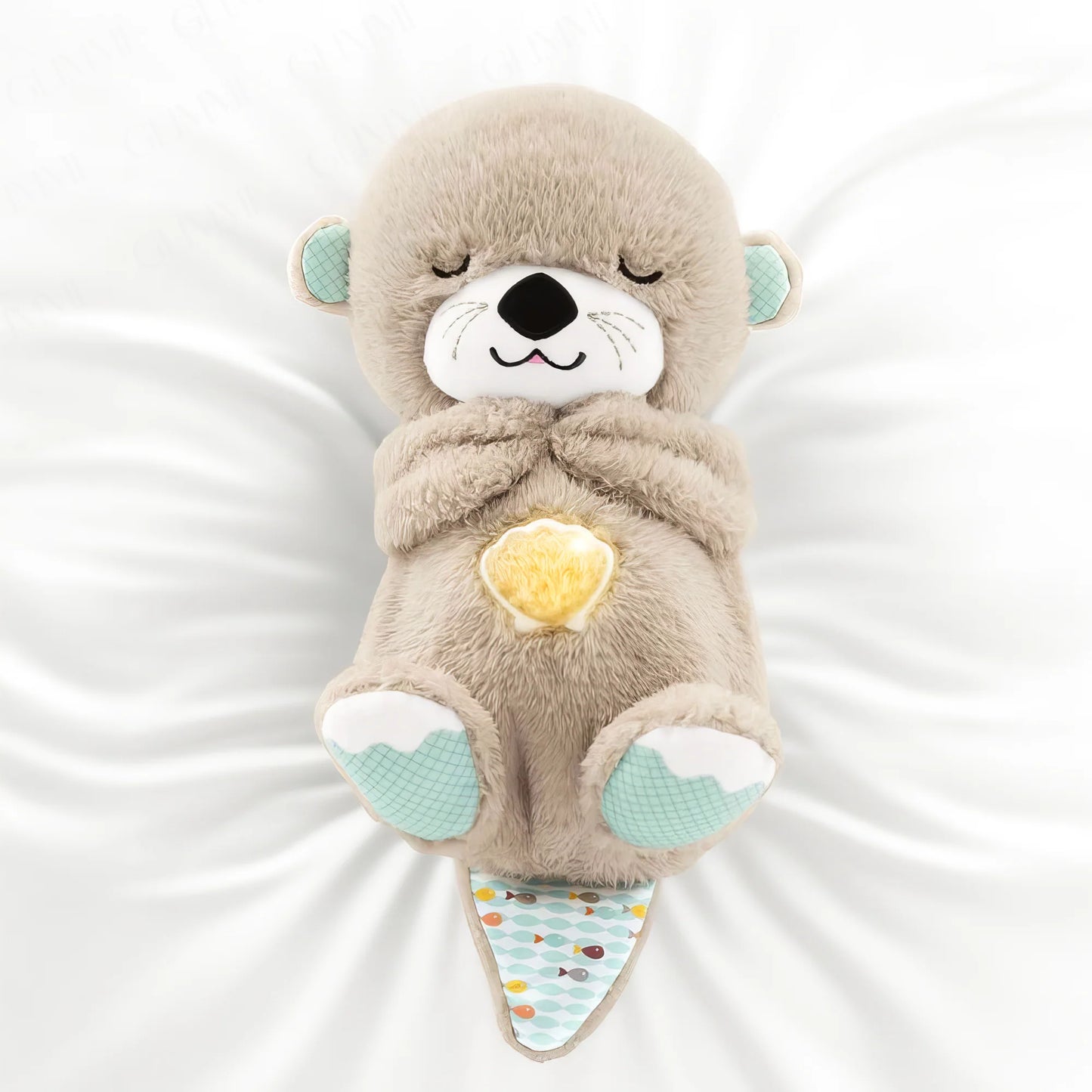 Music Otter Education of Sound and Light Soothing Sound Sleep Otter Baby Put to Sleep Music Breathing Teddy Bear