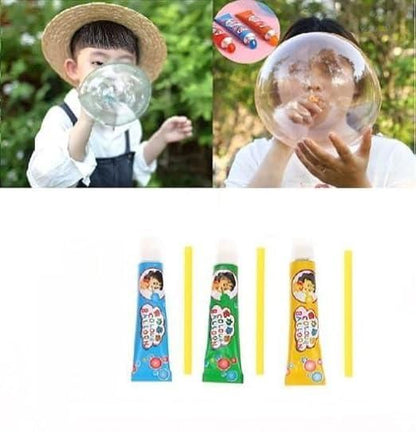 Blow Bubble Balloons Toys (Pack of 3 Tube)