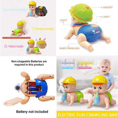Crawling Baby Toy With Lighting Music For New Born Baby
